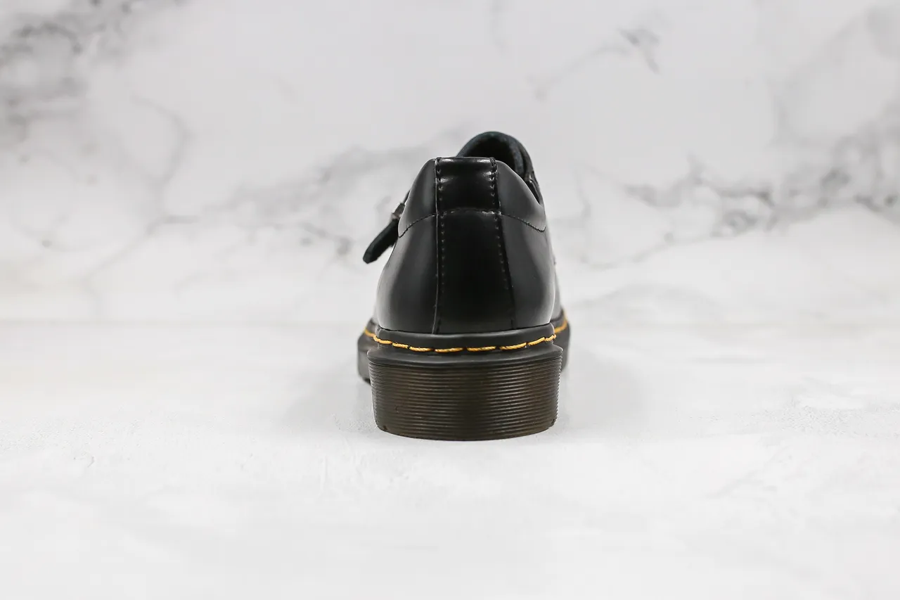 Dr. Martens Black Yellow Monk Strap Buckle Closure Loafer 2