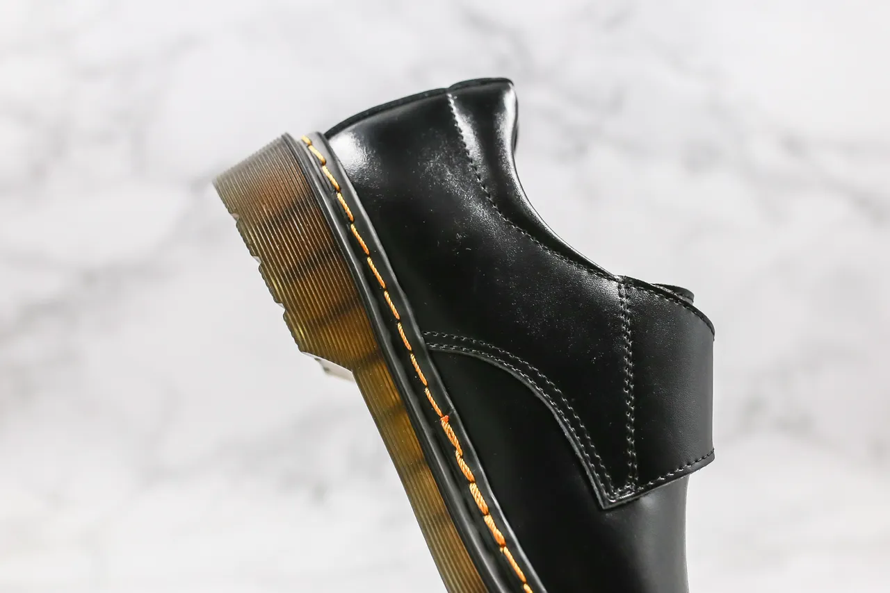 Dr. Martens Black Yellow Monk Strap Buckle Closure Loafer 5