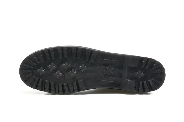 Dr. Martens Jadon Bottes Martin de Plateforme en Cuir Noir Lisse 6