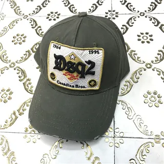 Dsquared2 D&G2 Canadian Bros. Patch vintage Vert olive Casquette de baseball 1