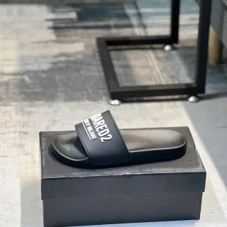 Dsquared2 ICON Black Logo Slide Slippers