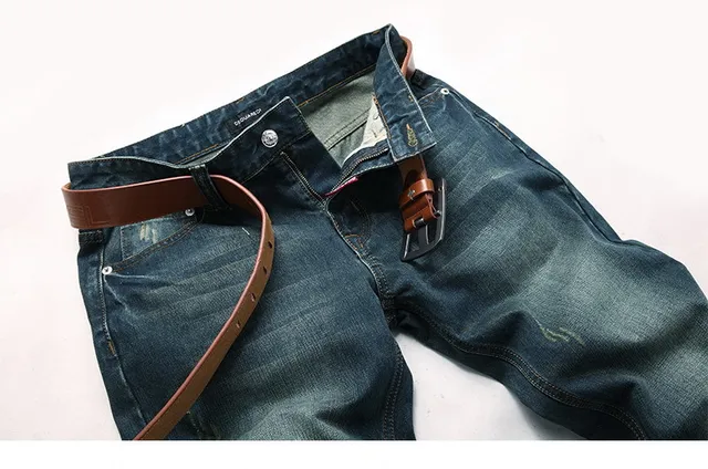 Dsquared2 ICON Blue Brown Mid-Rise Distressed Wash Shorts 9