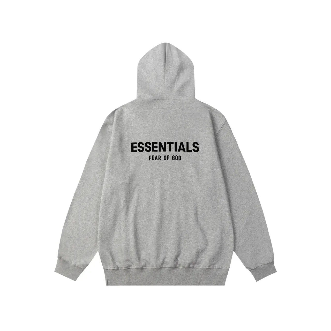 Fear of God Essentials काला भूरा ओवरसाइज्ड फिट मिनिमलिस्ट लॉगो प्लेसमेंट हूडी 6