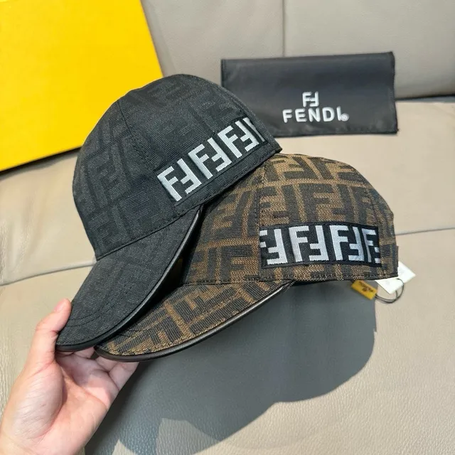 Fendi FF Monogram सेलाई Logo বেসবল ক্যাপ 2
