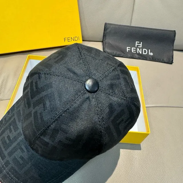 Fendi FF Monogram सेलाई Logo বেসবল ক্যাপ 6