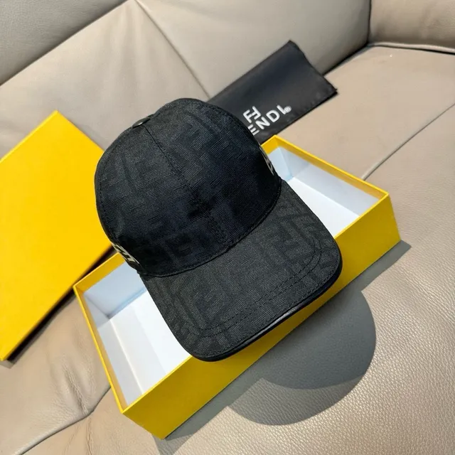 Fendi FF Monogram सेलाई Logo বেসবল ক্যাপ 9