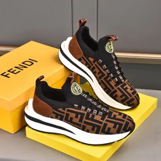 Fendi FF Monogram Slip-On Lifestyle Sneakers