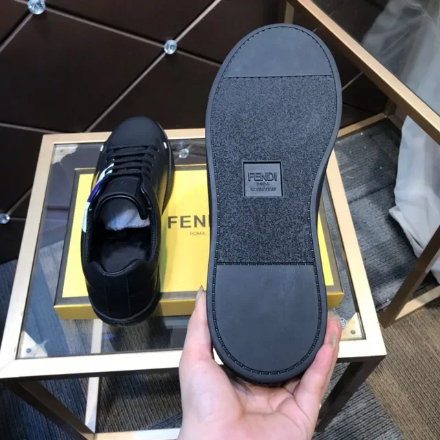 Fendi FF Monster Geometric Print Black Lifestyle Sneakers 3