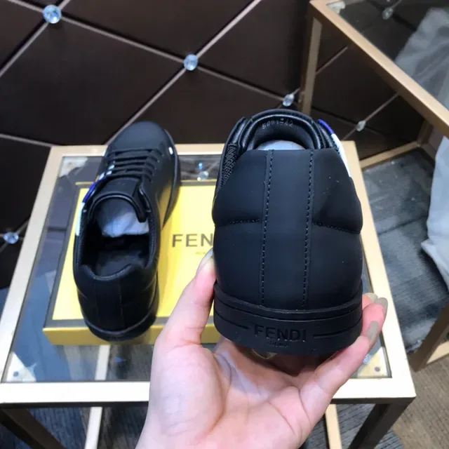 Fendi FF Monster Geometric Print Black Lifestyle Sneakers 5