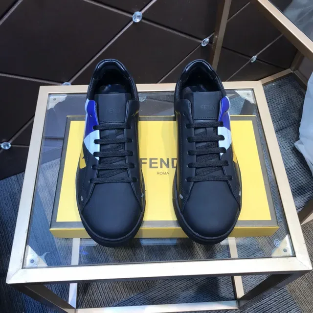 Fendi FF Monster Geometric Print Black Lifestyle Sneakers 9
