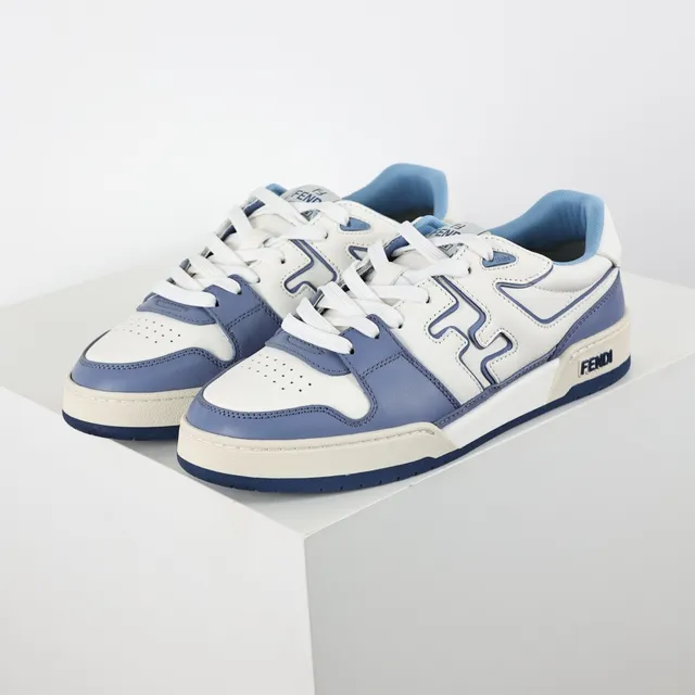 Fendi FF Motif Tênis Lifestyle Branco e Azul 2