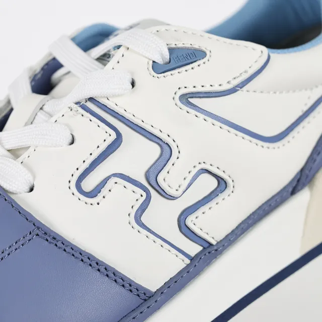 Fendi FF Motif Tênis Lifestyle Branco e Azul 6