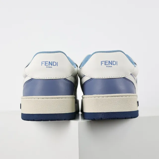 Fendi FF Motif Tênis Lifestyle Branco e Azul 8