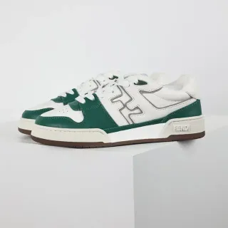 Fendi First Green and White Leather Lifestyle Sneakers