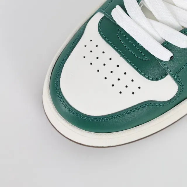 Fendi First Green and White Leather Lifestyle Sneakers 5