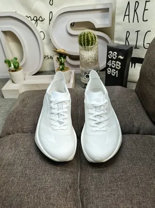 All-White Mesh Upper Platform Sole Lifestyle Sneakers 10