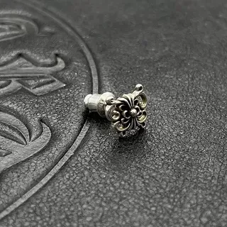 Antiqued Silver Floral Scroll Stud Earrings 3