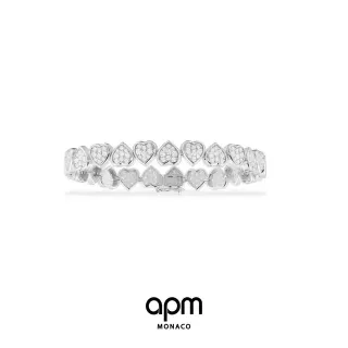 apm MONACO Pulsera de doble fila con corazones pavé