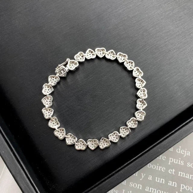 apm MONACO Double-Row Heart Pavé Bracelet 3