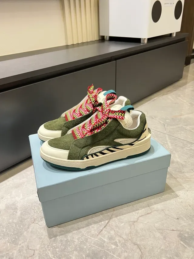 Army Green Multicolor Olive Suede Upper Woven Laces Sneakers 5