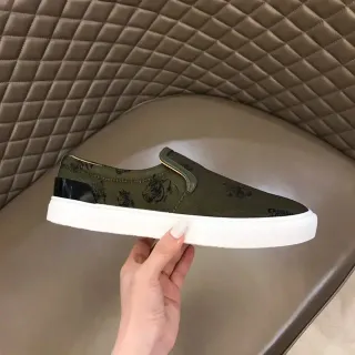 Army Green White Olive Printed Upper Platform Sole Canvas Shoes