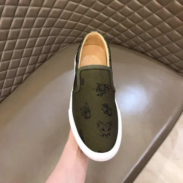Army Green White Olive Printed Upper Platform Sole Canvas Shoes 4