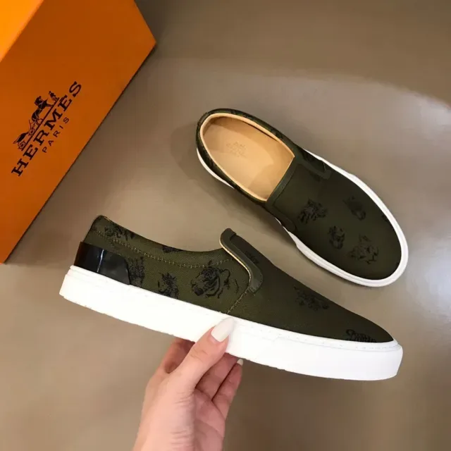 Army Green White Olive Printed Upper Platform Sole Canvas Shoes 6