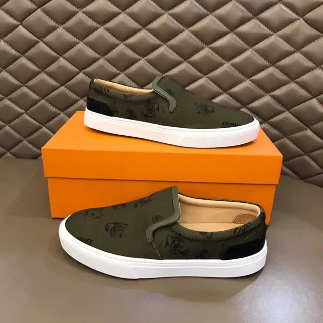 Army Green White Olive Printed Upper Platform Sole Canvas Shoes 7