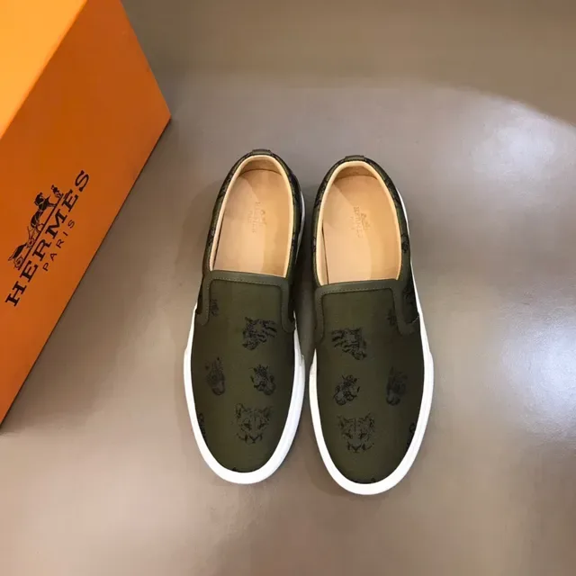 Army Green White Olive Printed Upper Platform Sole Canvas Shoes 9
