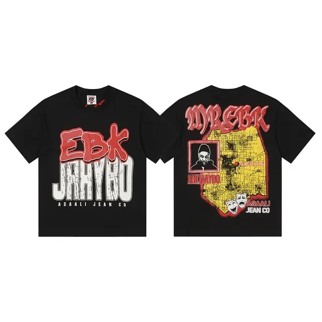 ASALI JEAN CO Double-Sided Graphic Print Oversized T-Shirt 2