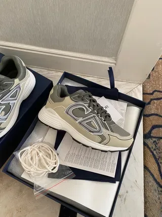 Beige and Olive Green Layered Overlay Lifestyle Sneaker 4