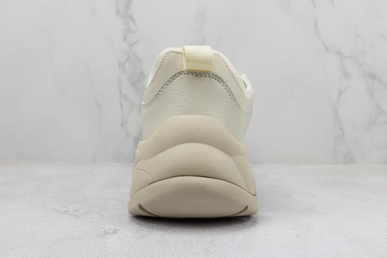 Beige Black Chunky Sole Strap-Fastened Sandals 9