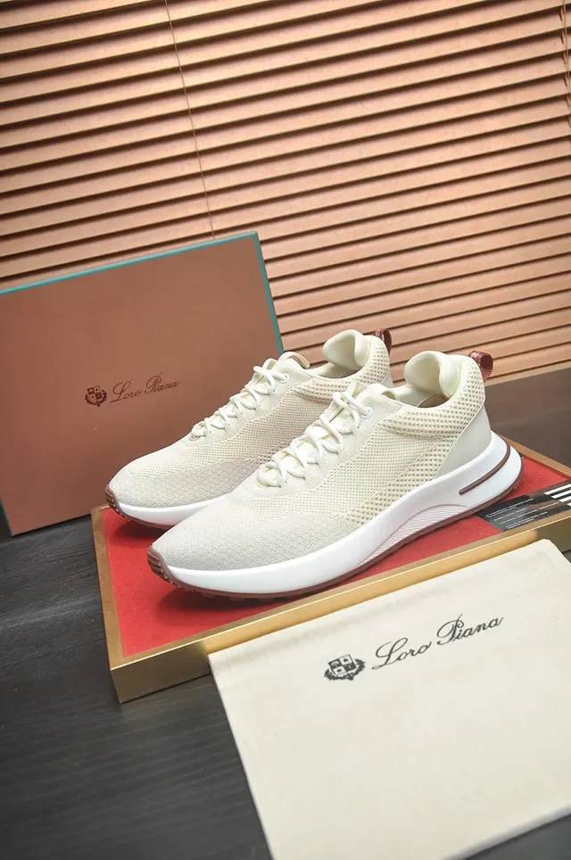 Beige Brown Mesh Upper Sculpted White Midsole Sneakers 4