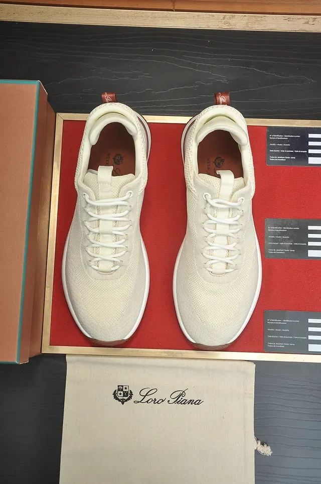 Beige Brown Mesh Upper Sculpted White Midsole Sneakers 5