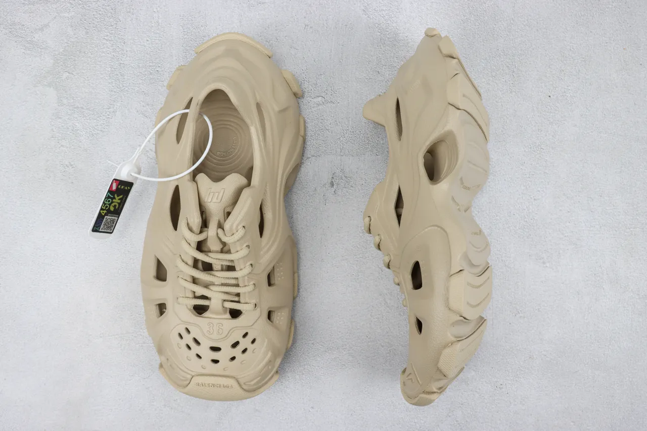 Beige Monolithic Molded Ventilated Sneaker 3