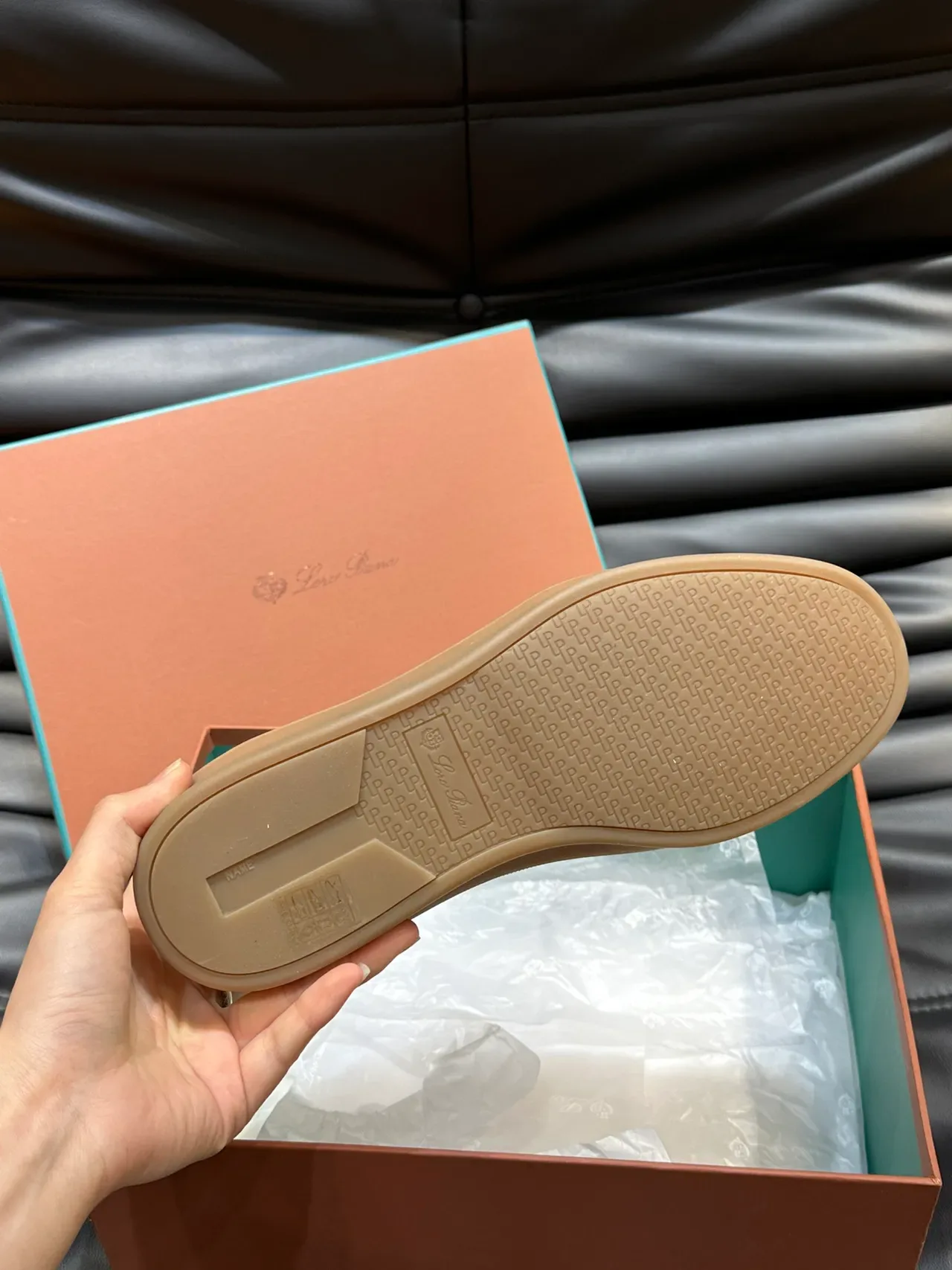 Beige White Suede Upper Gum Sole Sneakers 2