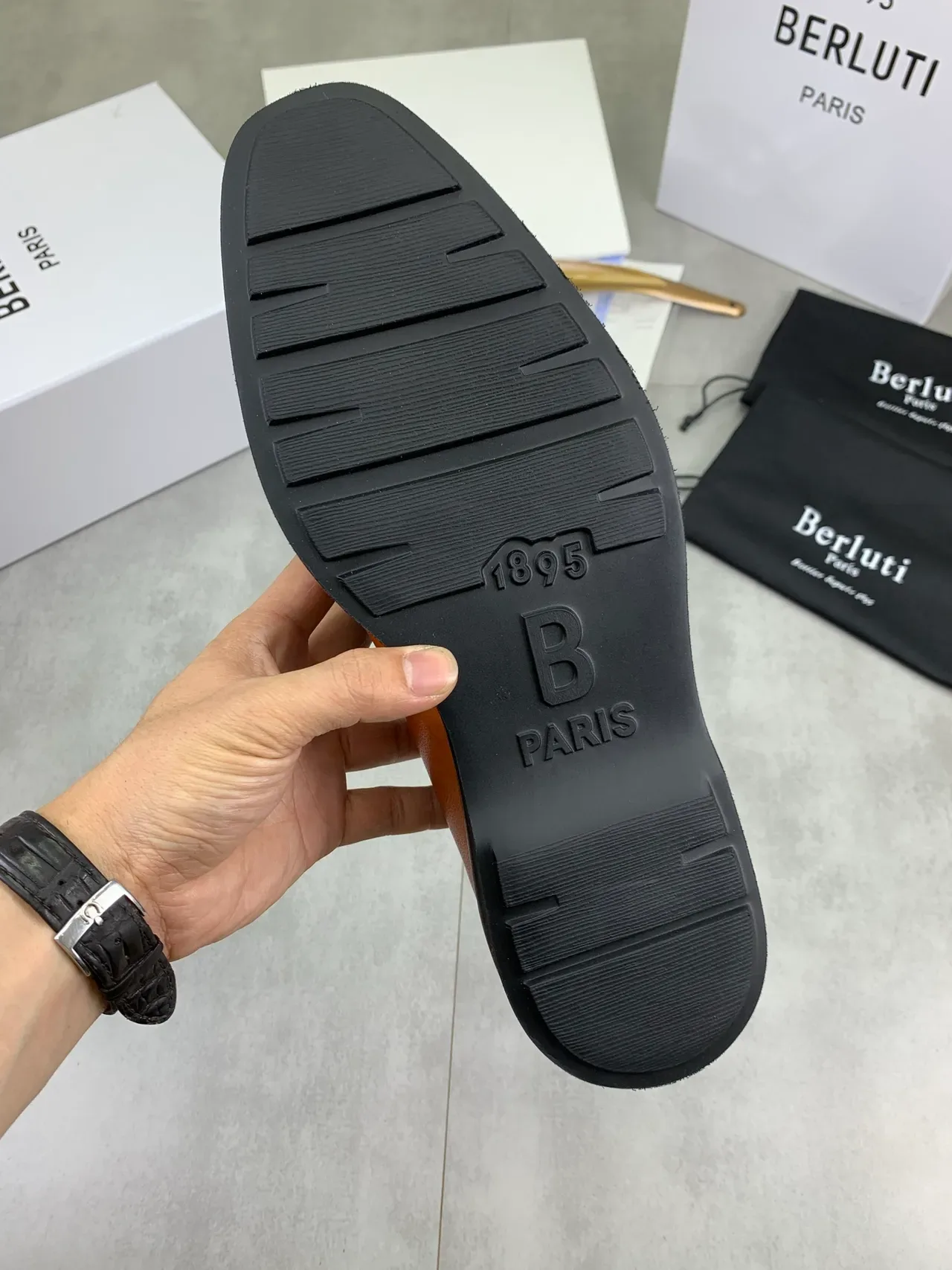 BERLUTI Cognac Cap-Toe Oxford Shoes 4