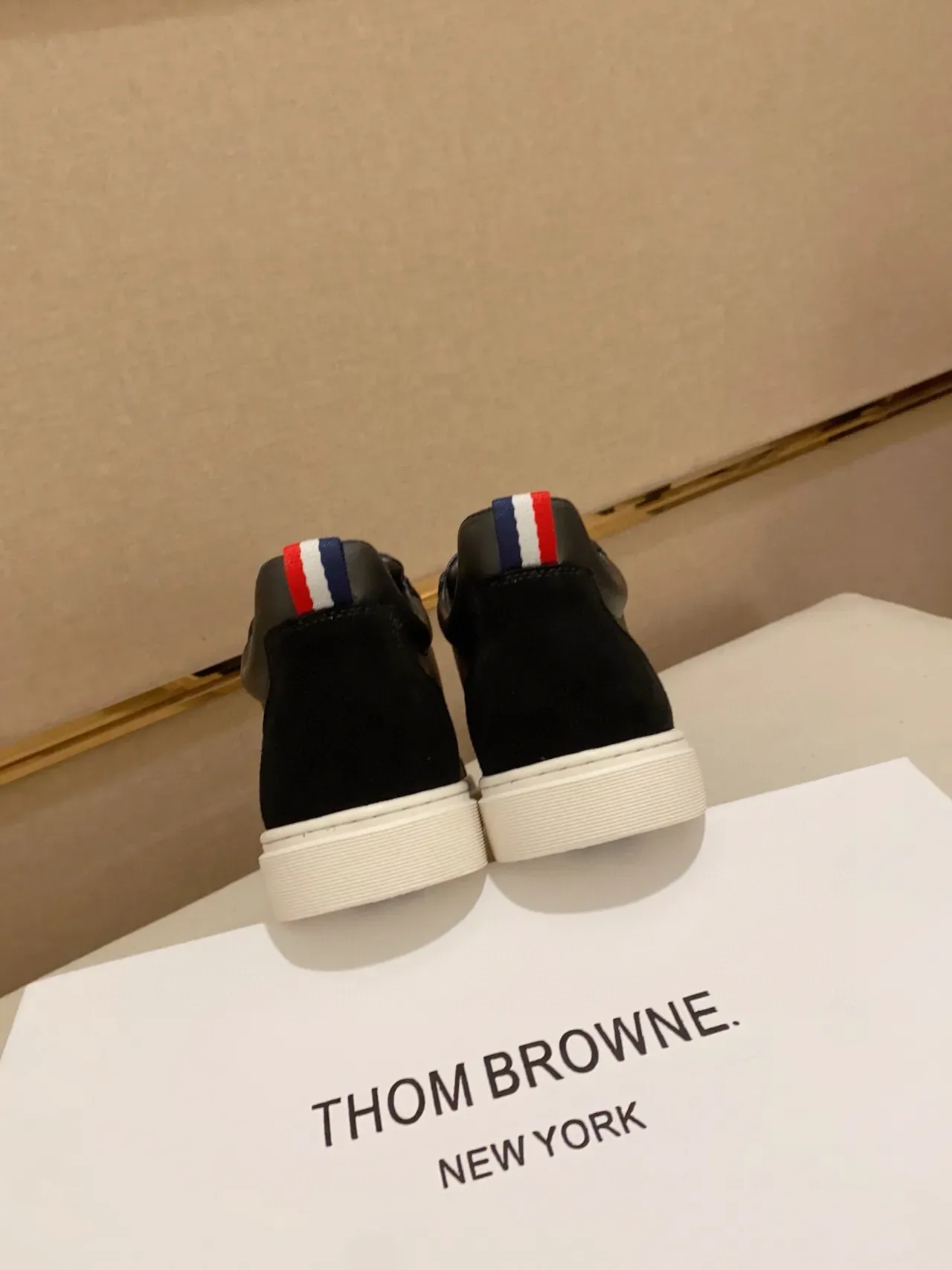 Black and Gray Leather-Suede Panelled Low-Top Sneaker 8