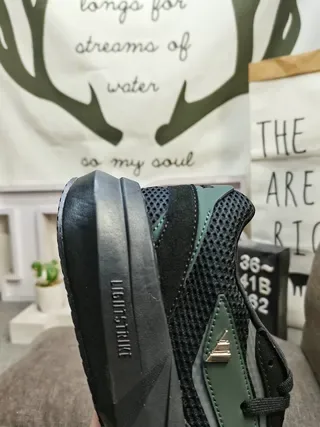 Black and Green Mesh Overlay Sneakers 3