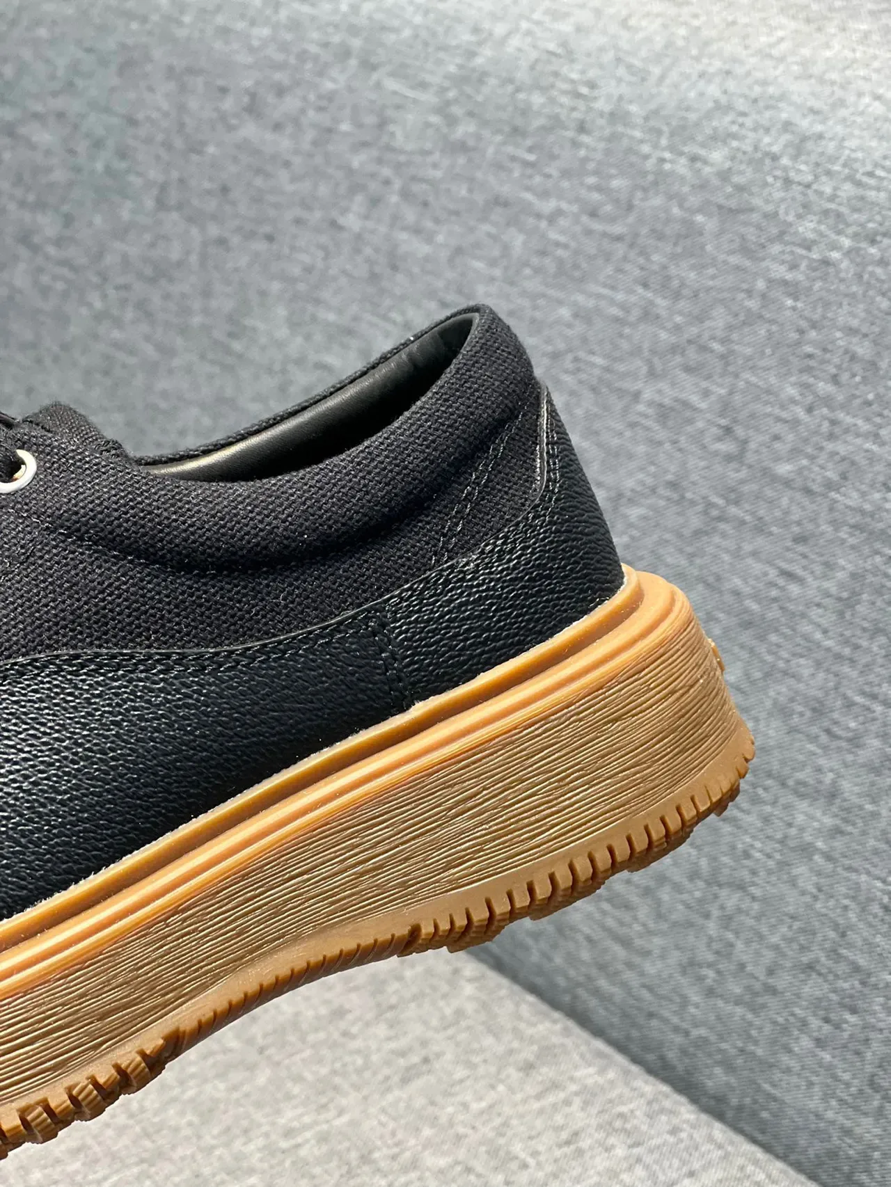 Black and Gum Platform Lace-Up Casual Shoe 4