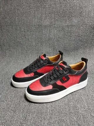 Black and Red Two-Tone Lifestyle Sneakers 2