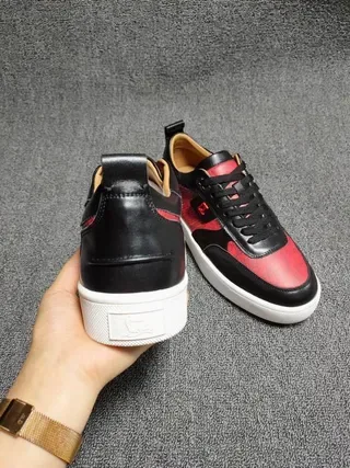 Black and Red Two-Tone Lifestyle Sneakers 4