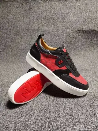 Black and Red Two-Tone Lifestyle Sneakers 5
