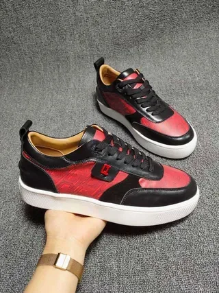 Black and Red Two-Tone Lifestyle Sneakers 6
