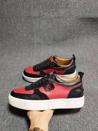 Black and Red Two-Tone Lifestyle Sneakers 7