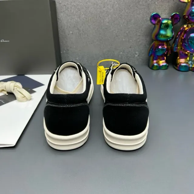Black and White Canvas Low-Top Lifestyle Sneakers 5