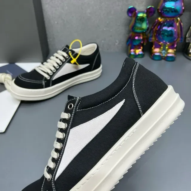 Black and White Canvas Low-Top Lifestyle Sneakers 7