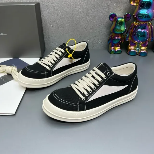 Black and White Canvas Low-Top Lifestyle Sneakers 8