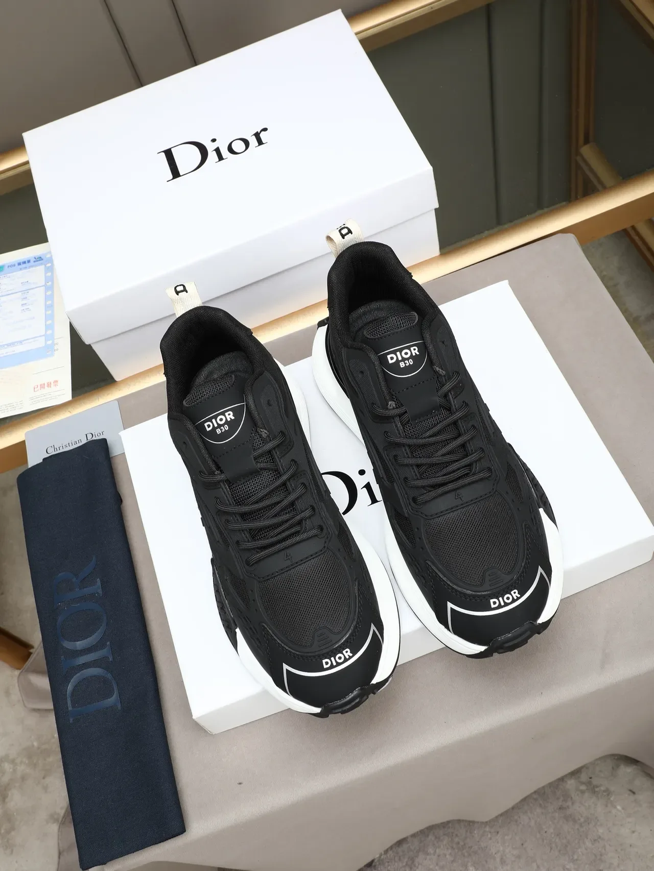 Black and White Chunky Platform Lifestyle Sneaker 2