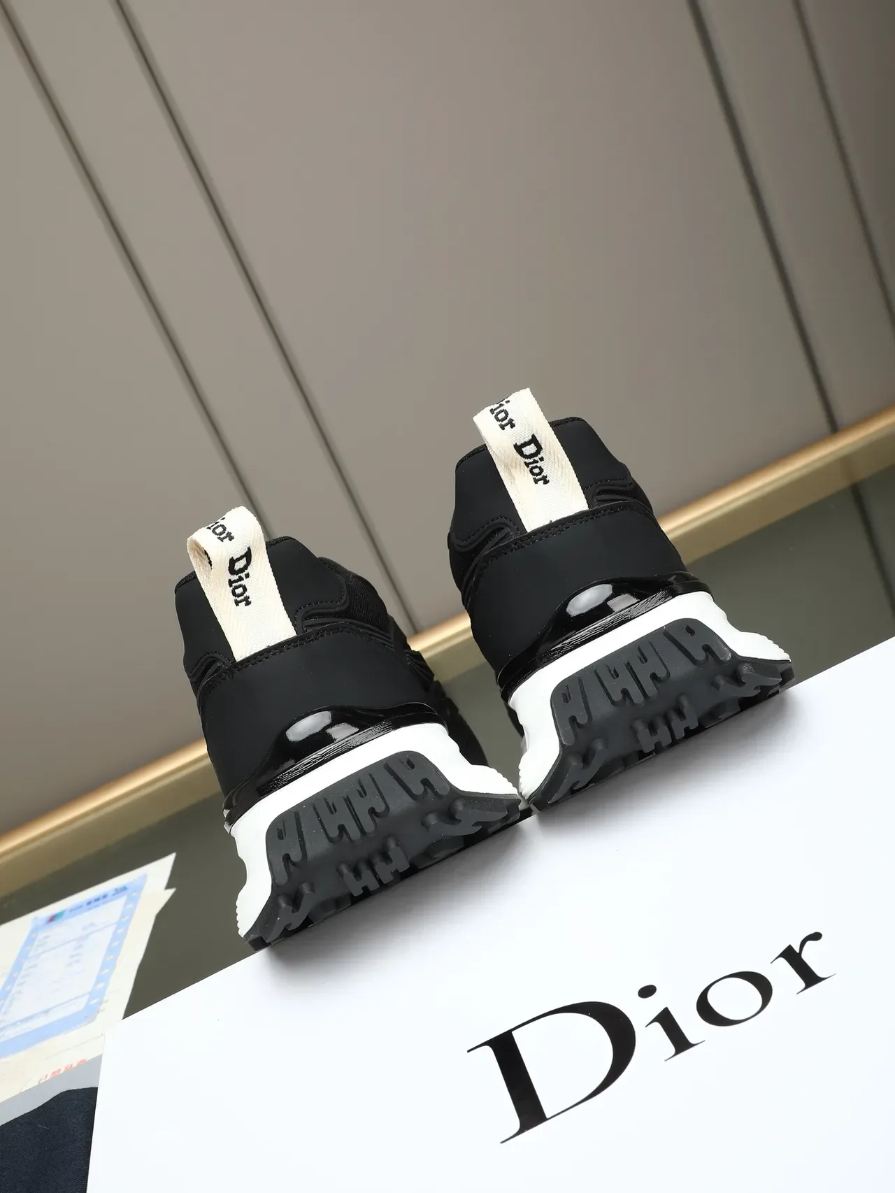 Black and White Chunky Platform Lifestyle Sneaker 3